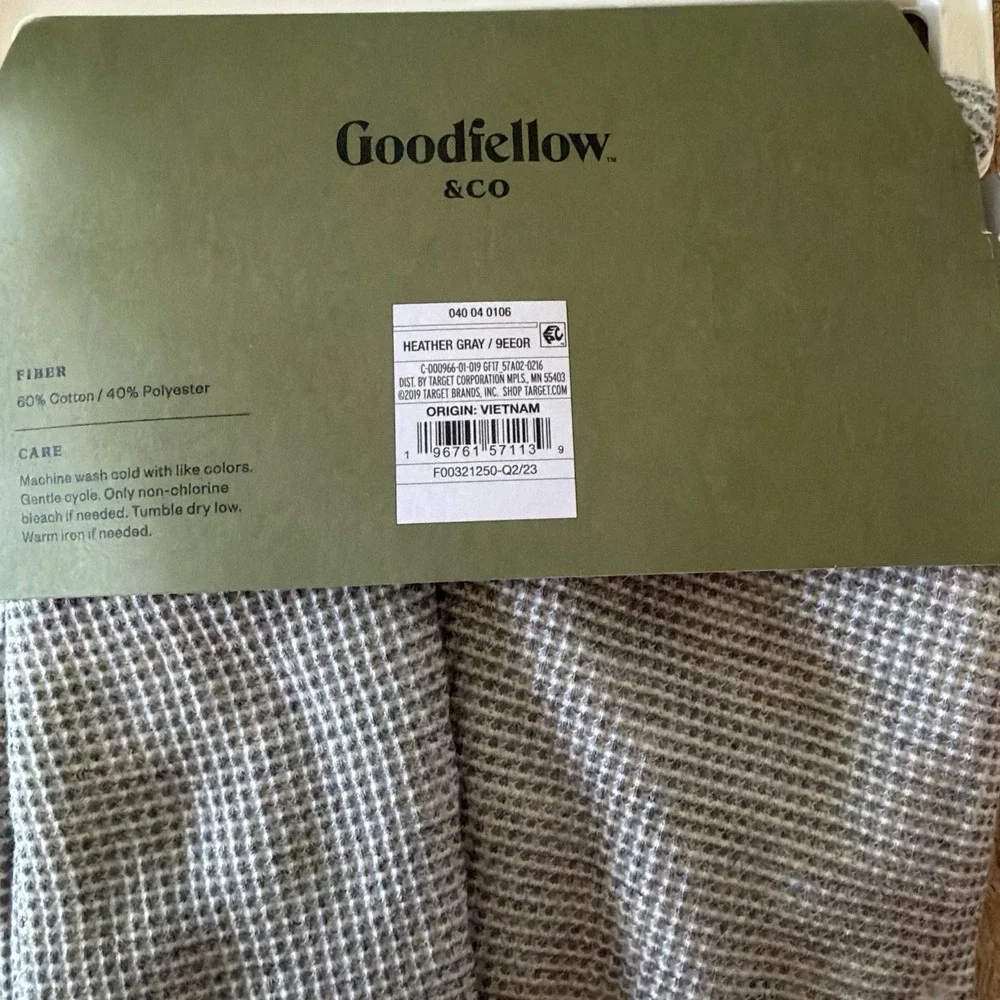 Goodfellow Mens Waffle Thermal Pants Heather Gray Long Johns Sz Small NWT 1574